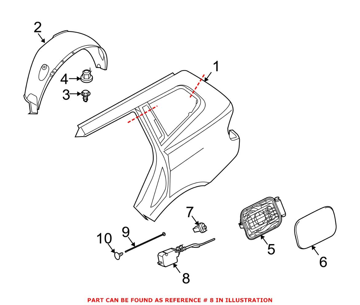 BMW Fuel Door Actuator 67116987634